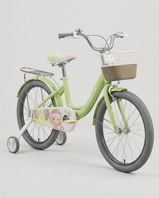 Lime green kids bicycle