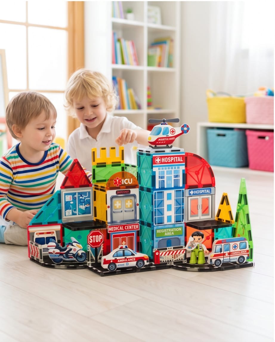 Magnetic tiles set