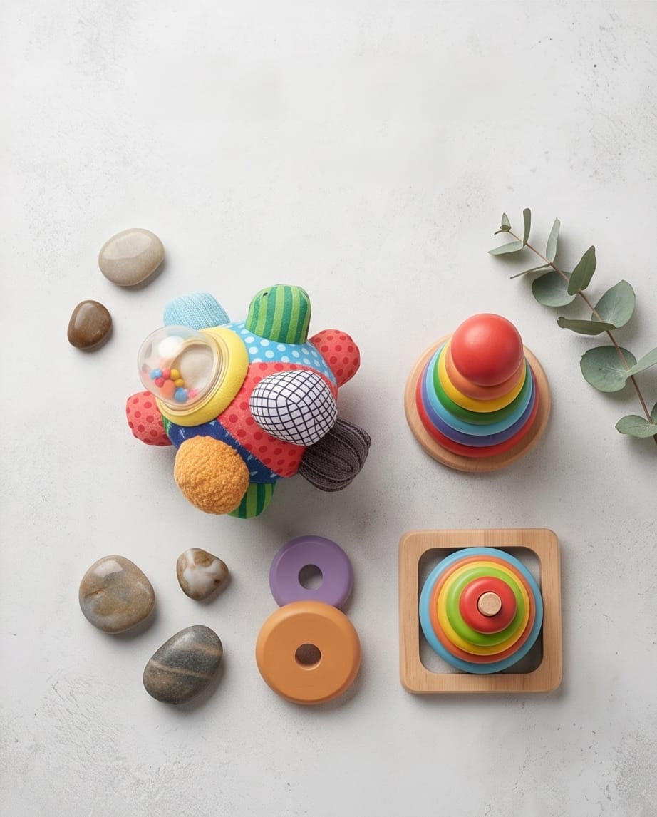 Wooden ring stacker