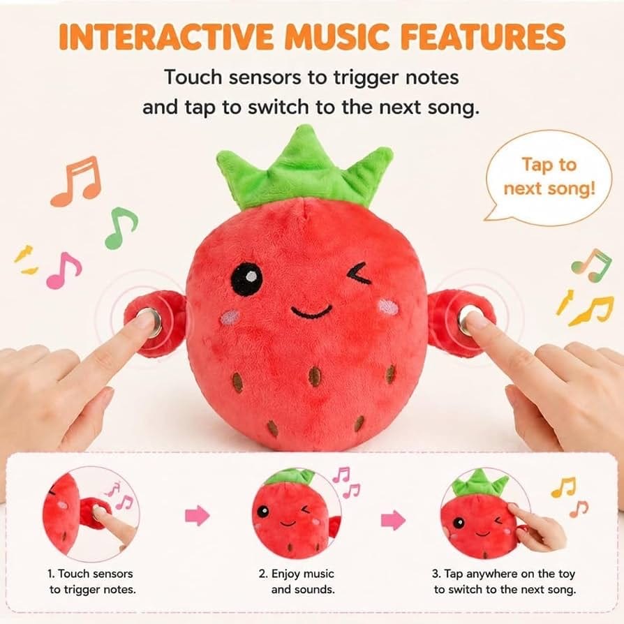 Plush musical fruit toys