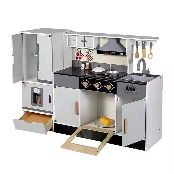 Silver  wooden kitchen