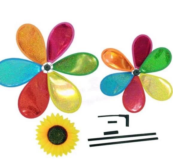 Rainbow sunflower pinwheel