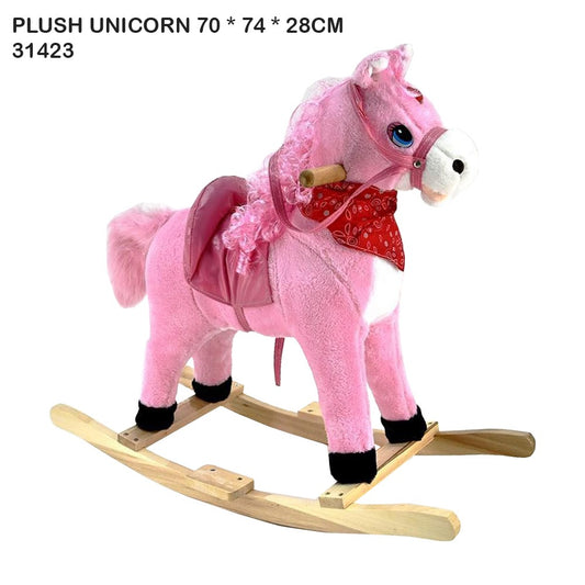 Wooden pink unicorn For toddlers