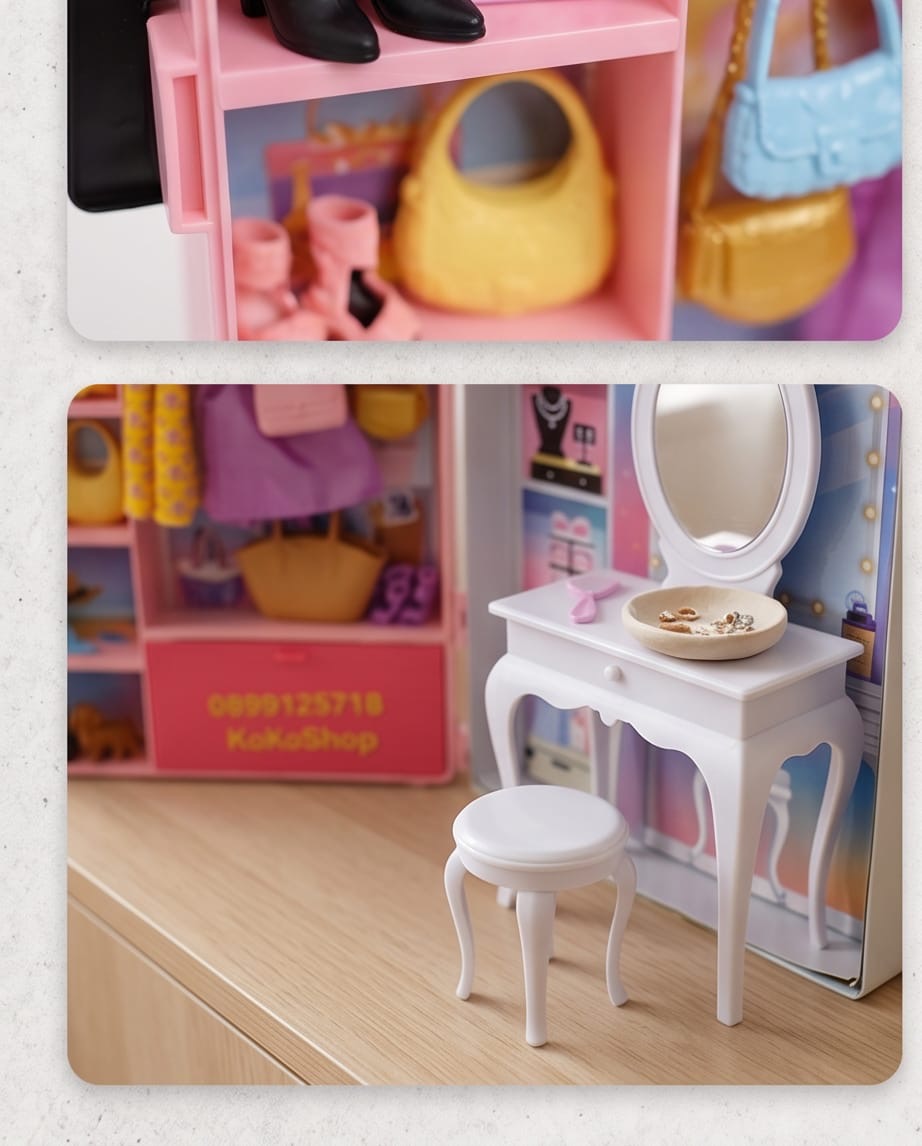 Doll fashion wardrobe case