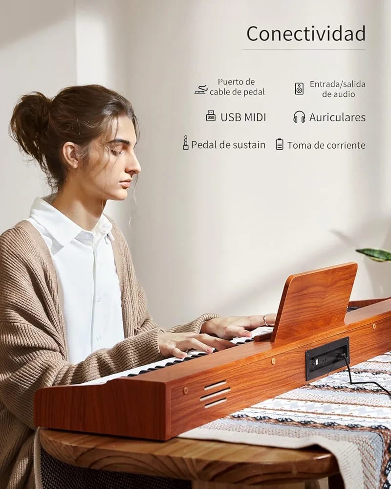 Electronic piano keyboard featured graphic