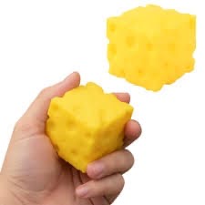 Cheese shaped squishy toy