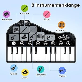 Musical piano mat