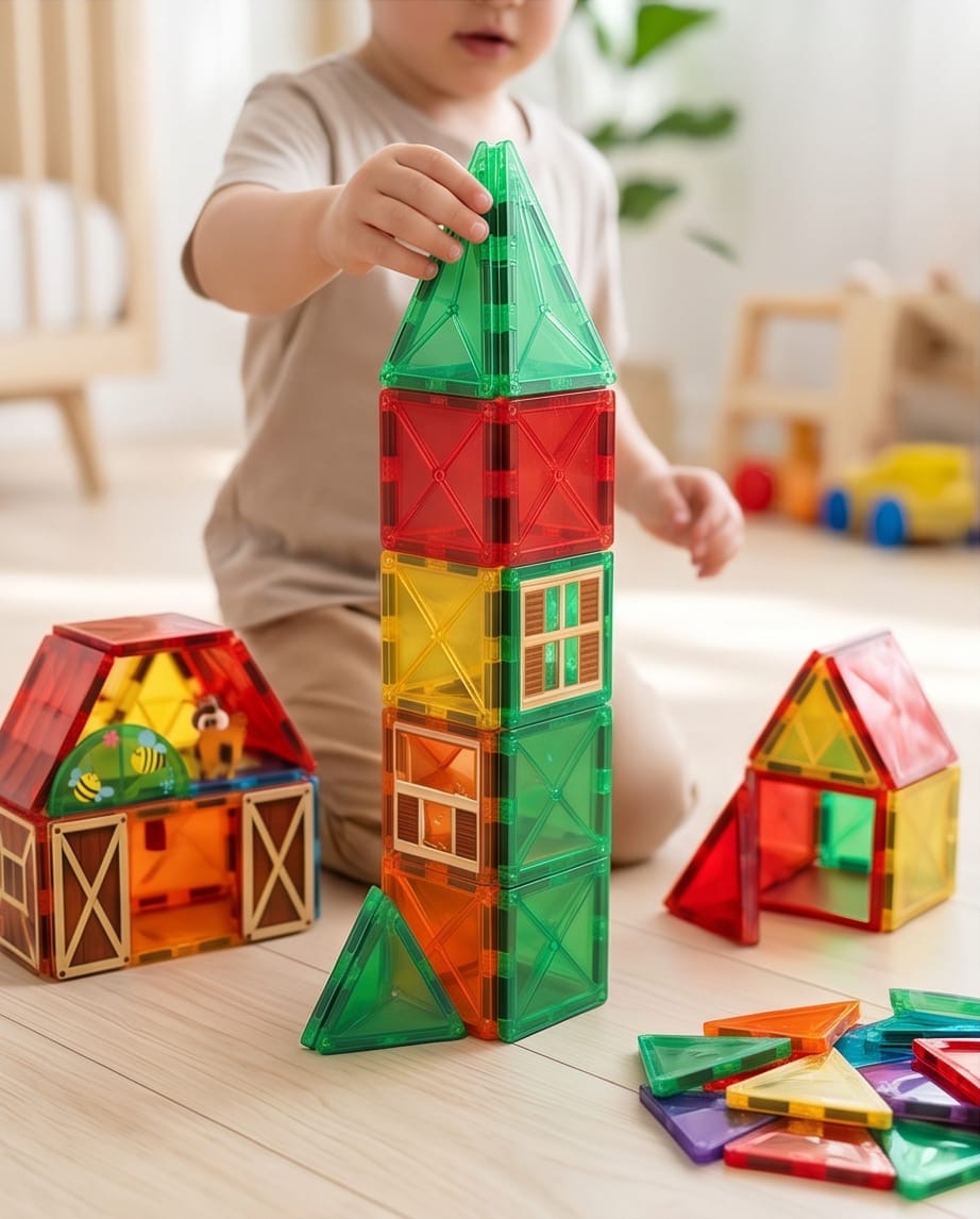 Magnetic tiles set