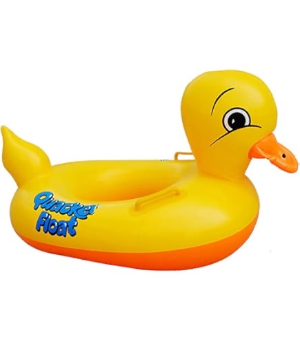 Yellow duck inflatable pool float