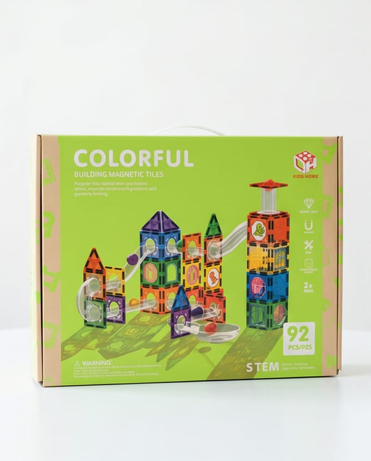 Colorful building magnetic tiles