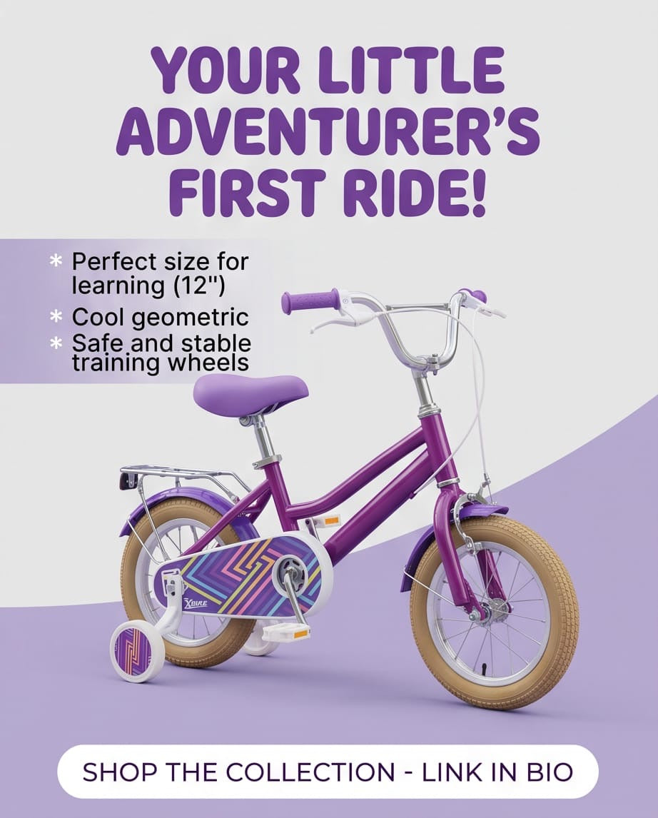 Colorful kids bicycle