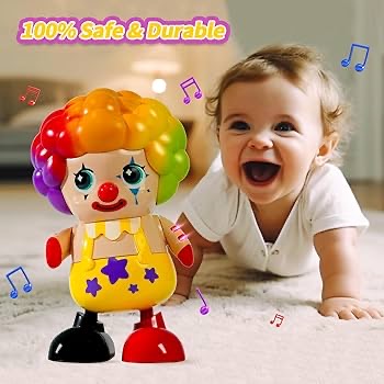 Electronic dancing clown toy