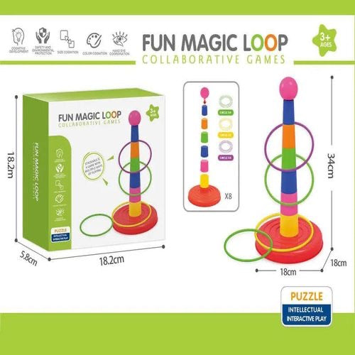 Fun magic loop ring toss