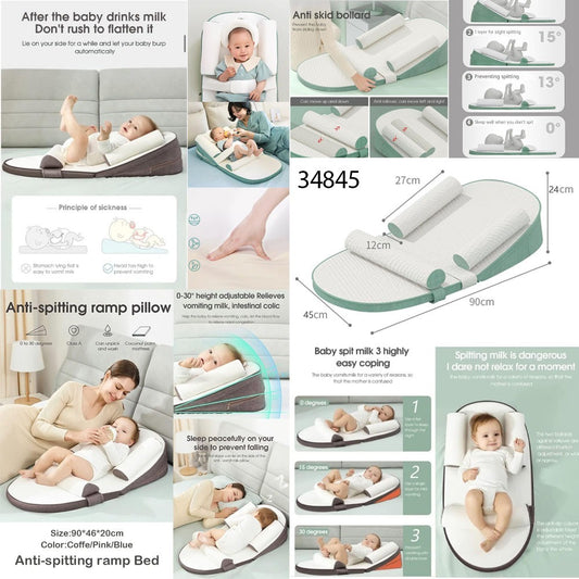 Baby anti-spitting ramp bed / pillow
