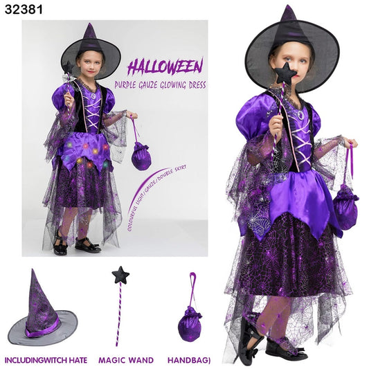 Purple Gauze glowing dress