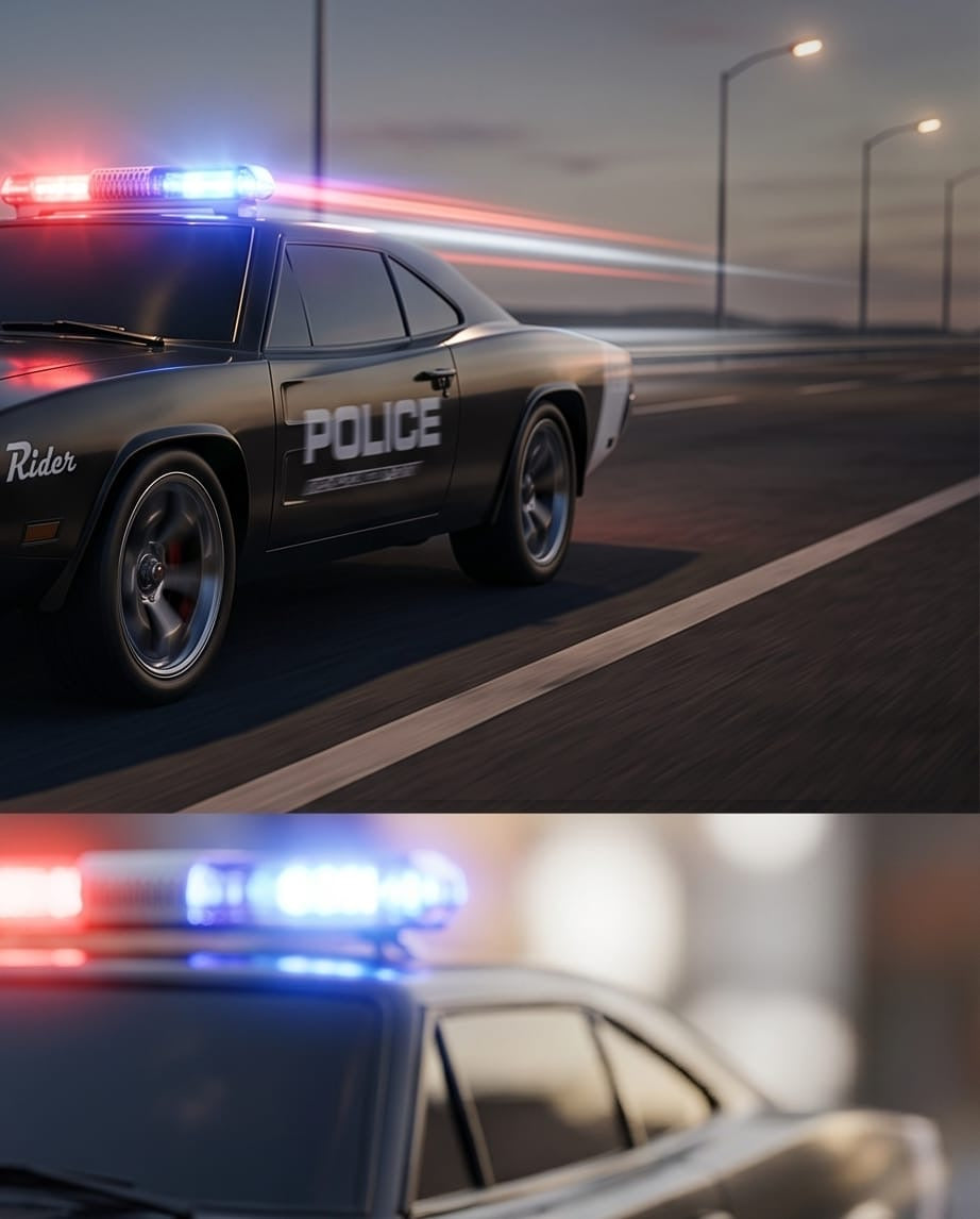 Muscle R/C police car