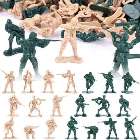 Toy plastic army men figures set