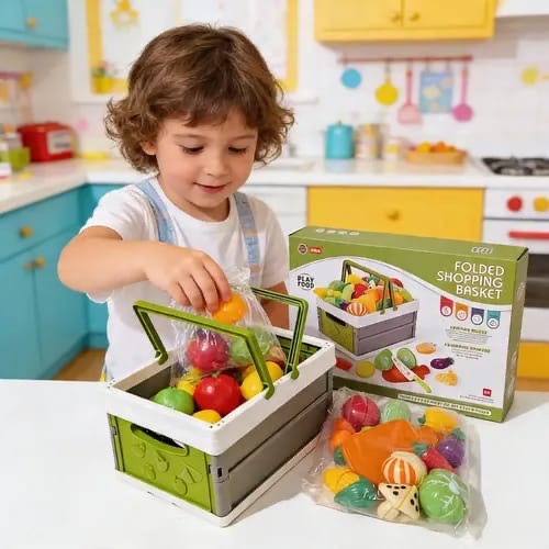 Basket shopping and cutting food set
