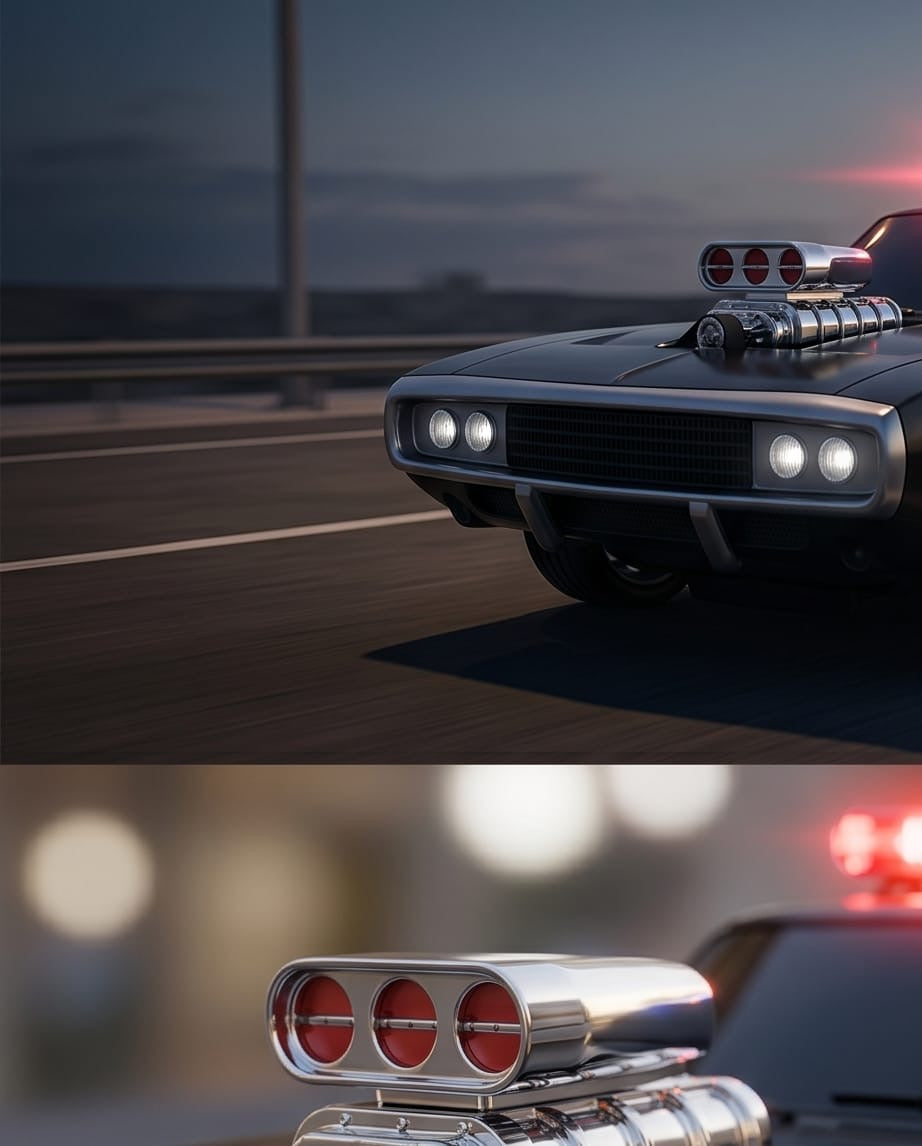 Muscle R/C police car
