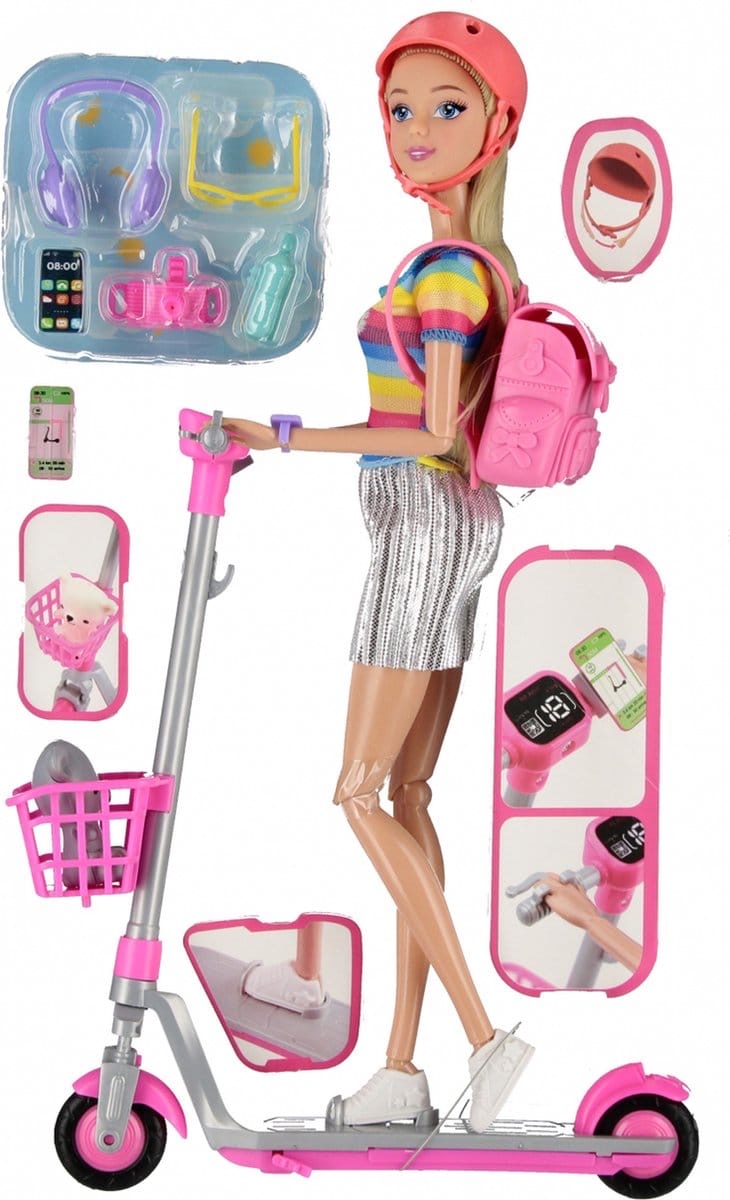 Sasha playing scooter