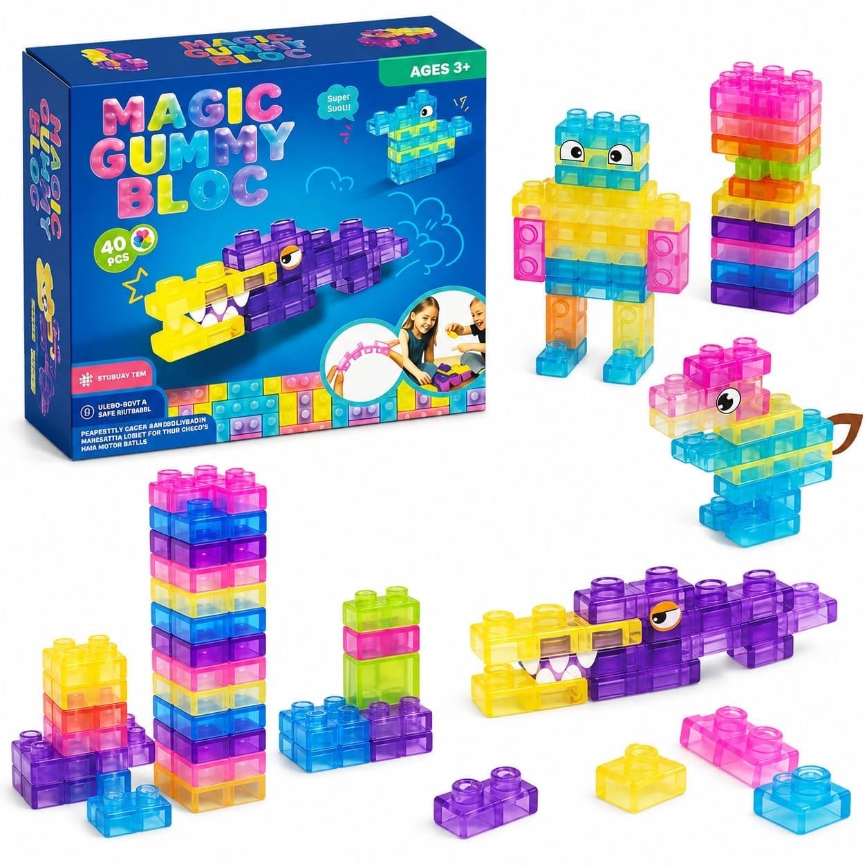 Magic gummy block