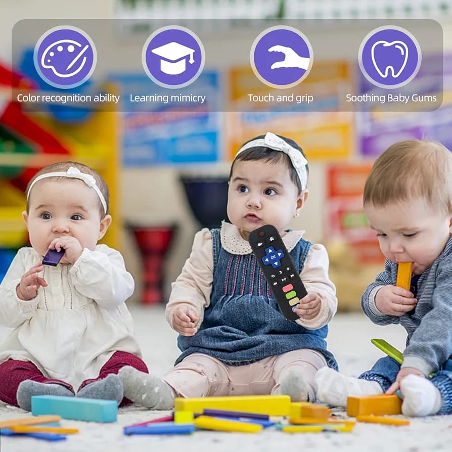 Silicone remote teether