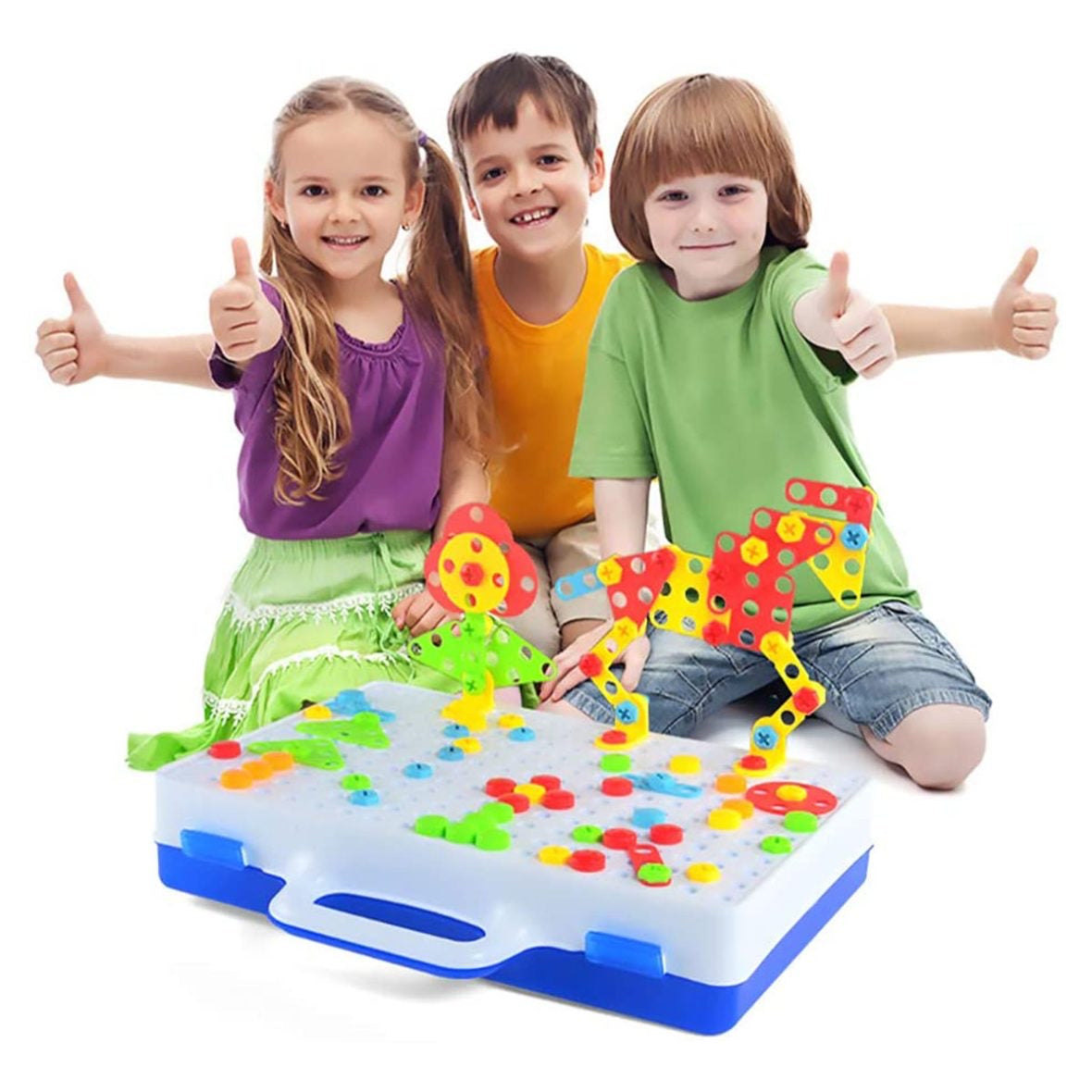 Creative Mosaic Puzzle with Electric Screw