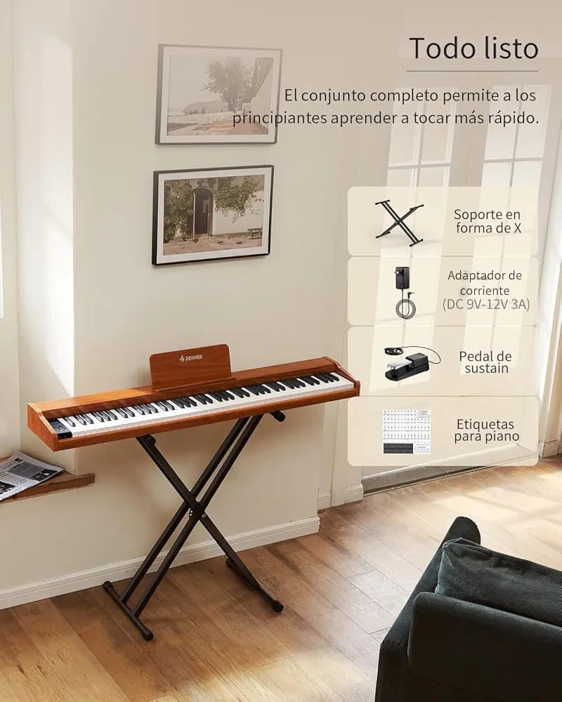 Electronic piano keyboard featured graphic