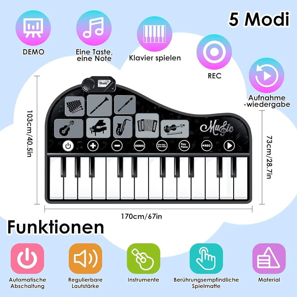 Musical piano mat