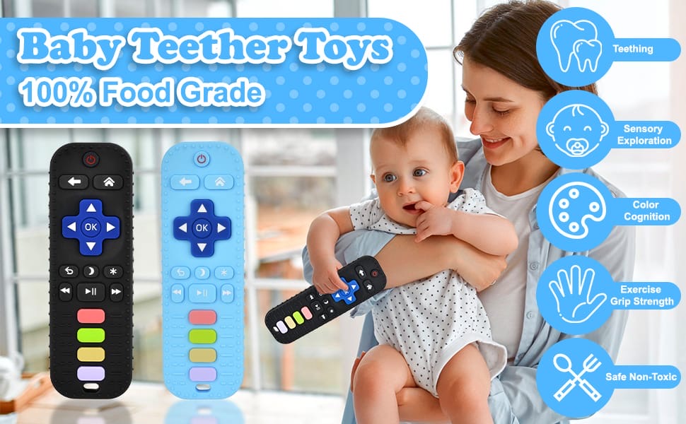 Silicone remote teether