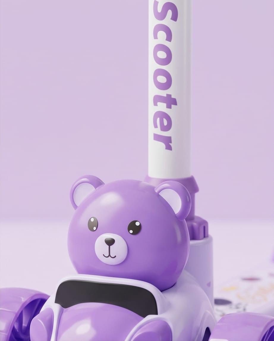 Teddy bear kids kick scooter