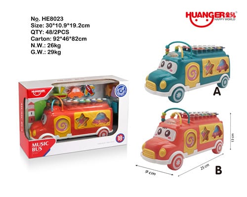 Logic shape sorting music bus