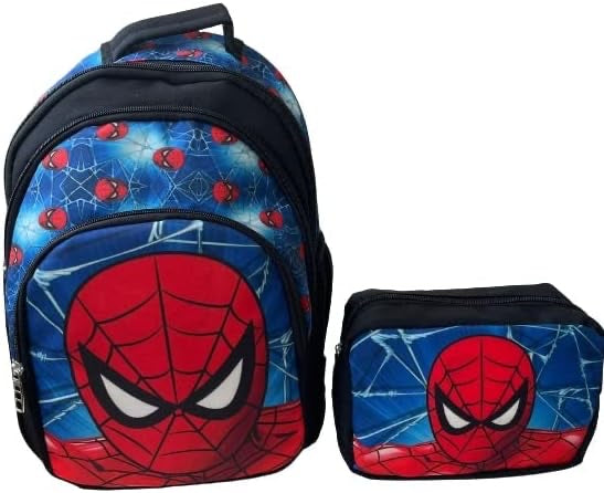 Kids Spiderman School Backpack and Pencil Case