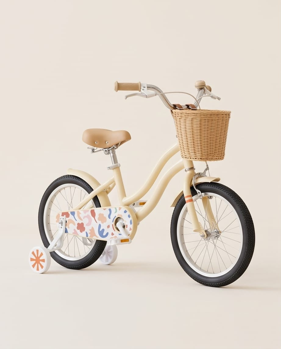 Cream beige bicycle