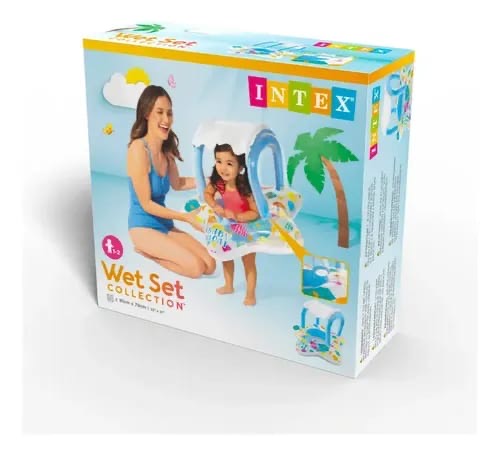 Inflatable swim trainer seat ring