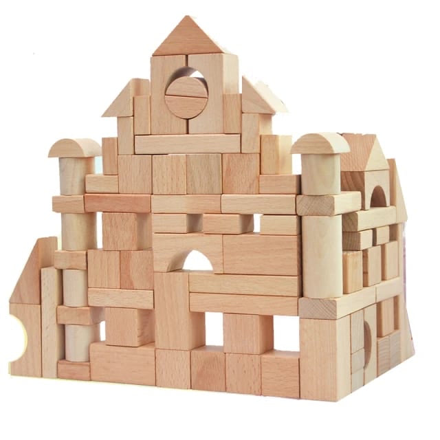 100 pcs Log Wood Blocks