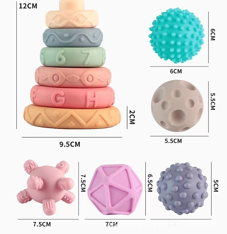 Baby sensory stacking ball