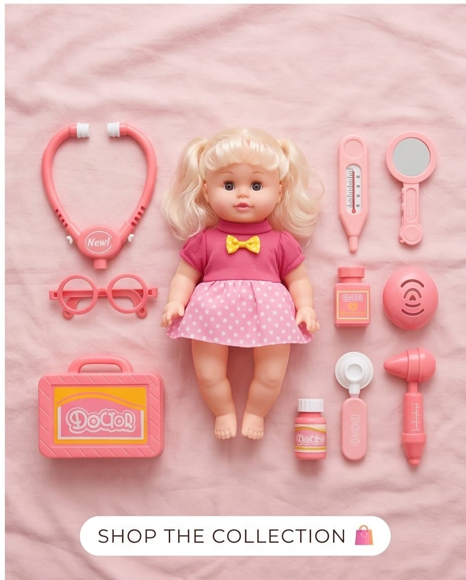 Baby doll and doctor kit