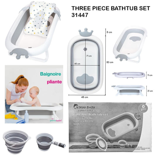 Foldable  bath tub set