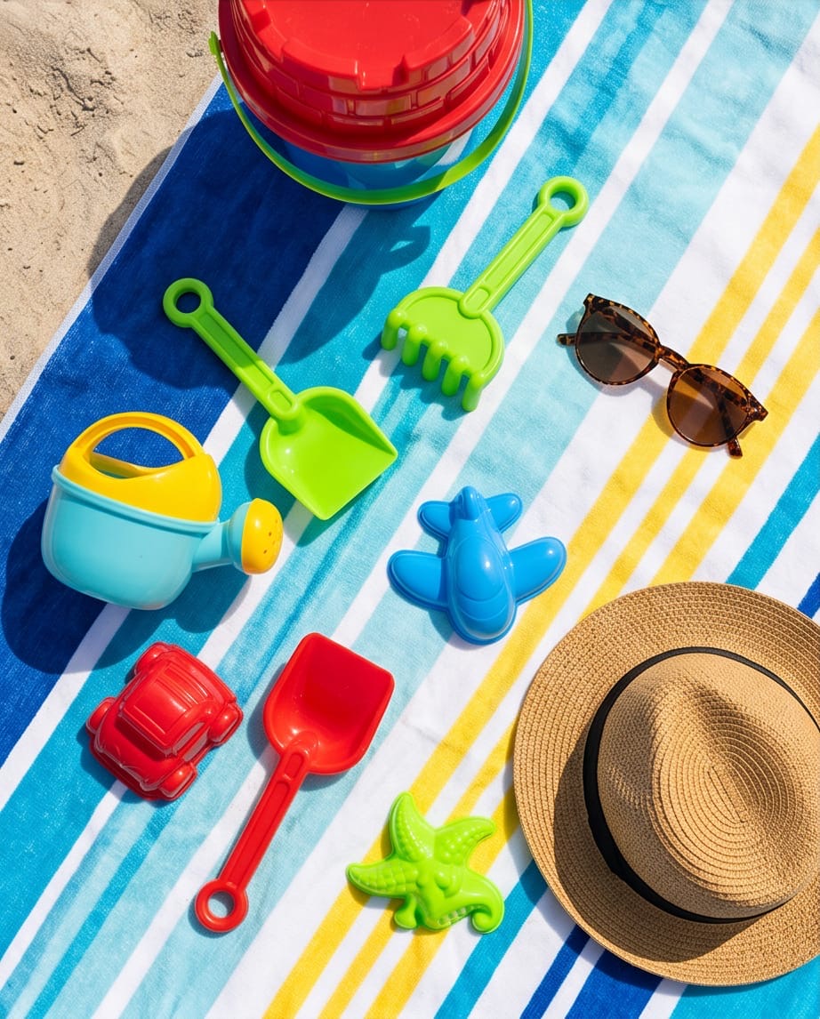 Castle beach bucket & toy set
