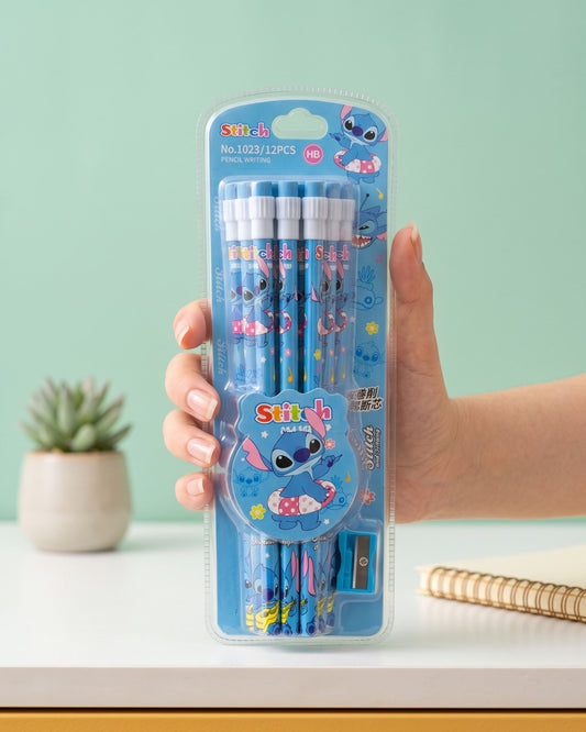 Stitch-themed pencil set