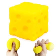 Cheese shaped squishy toy