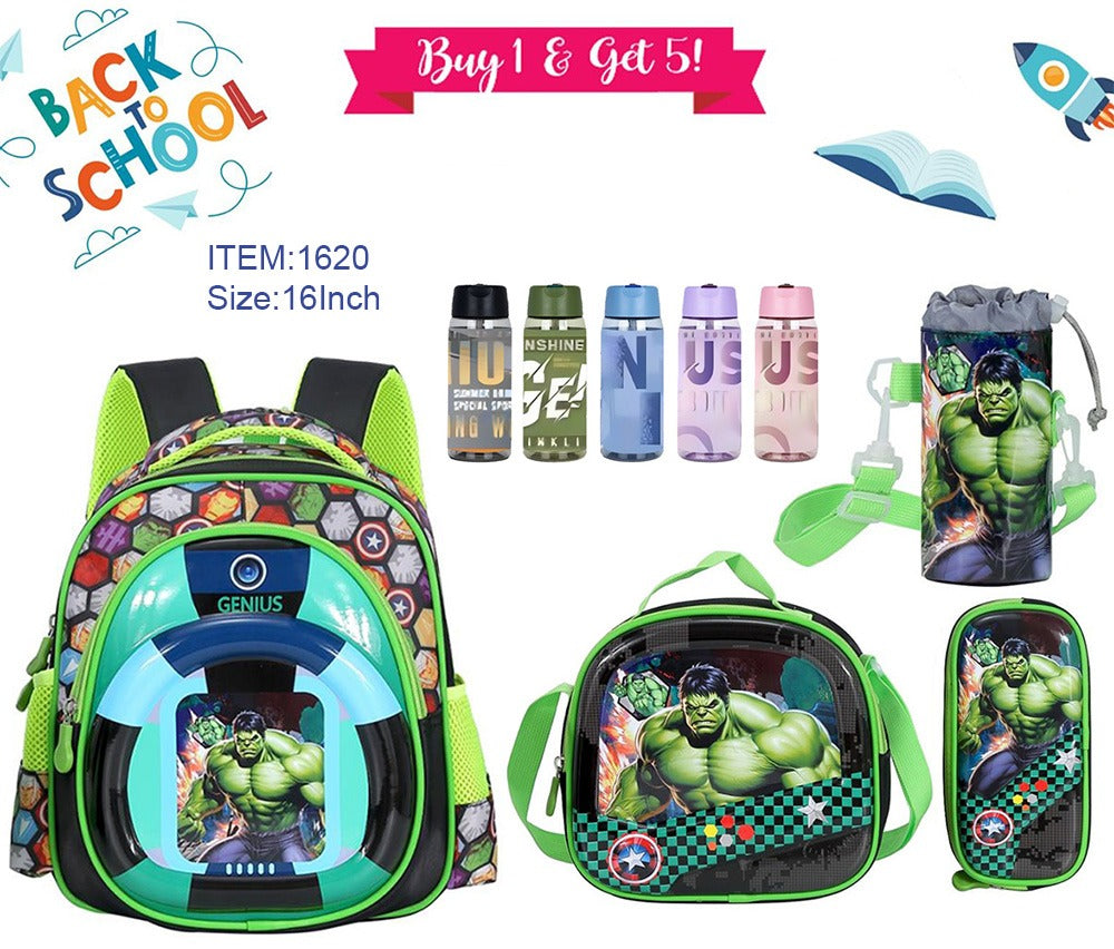 The Hulk Backpack 16” set