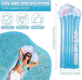 Swimming pool floating hammock