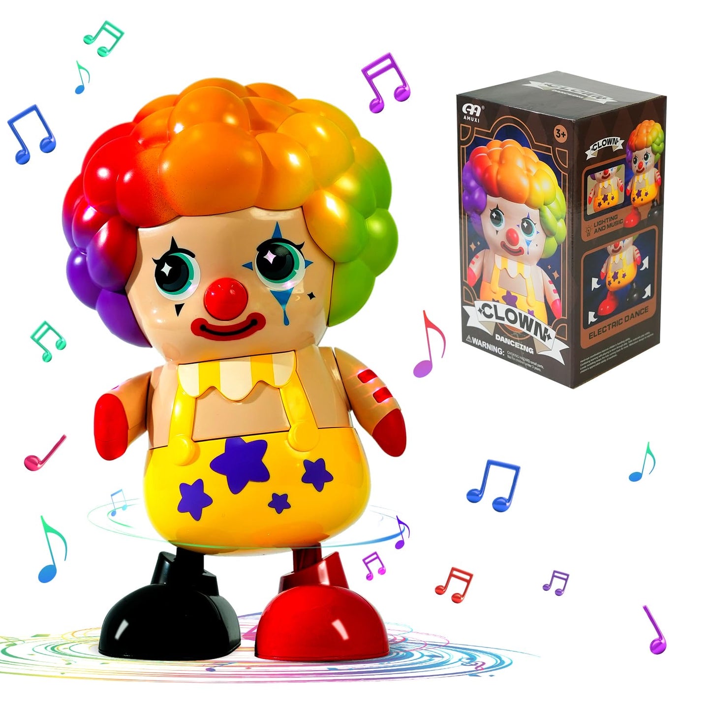 Electronic dancing clown toy