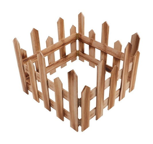 Wooden garden fence