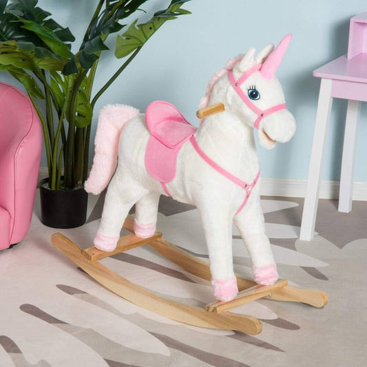 Unicorn Wooden Riding Horse