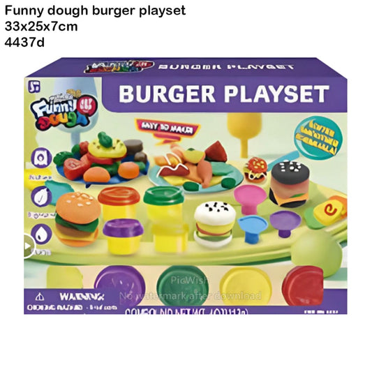 Play dough burger playset