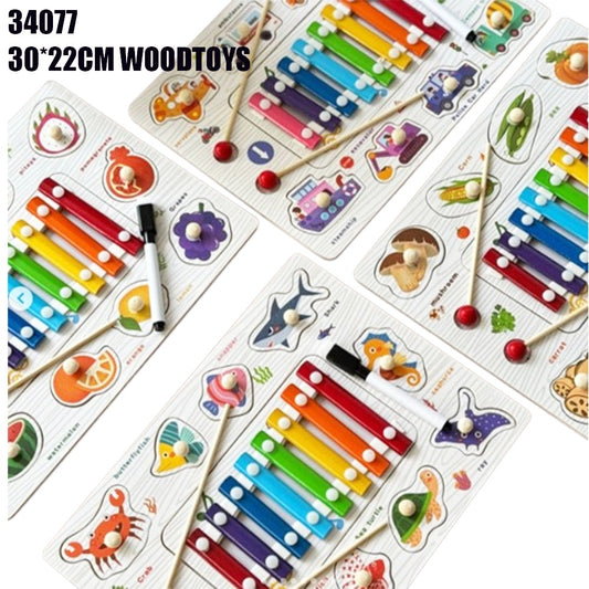 puzzle board with xylophone