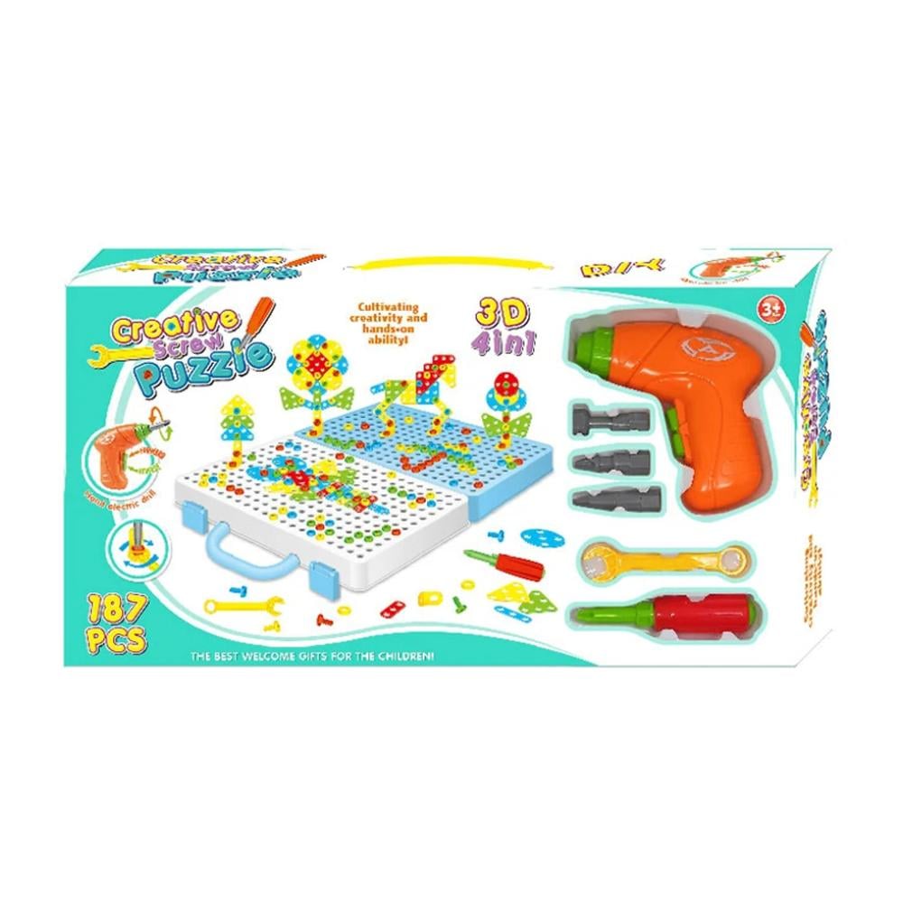 Creative Mosaic Puzzle with Electric Screw